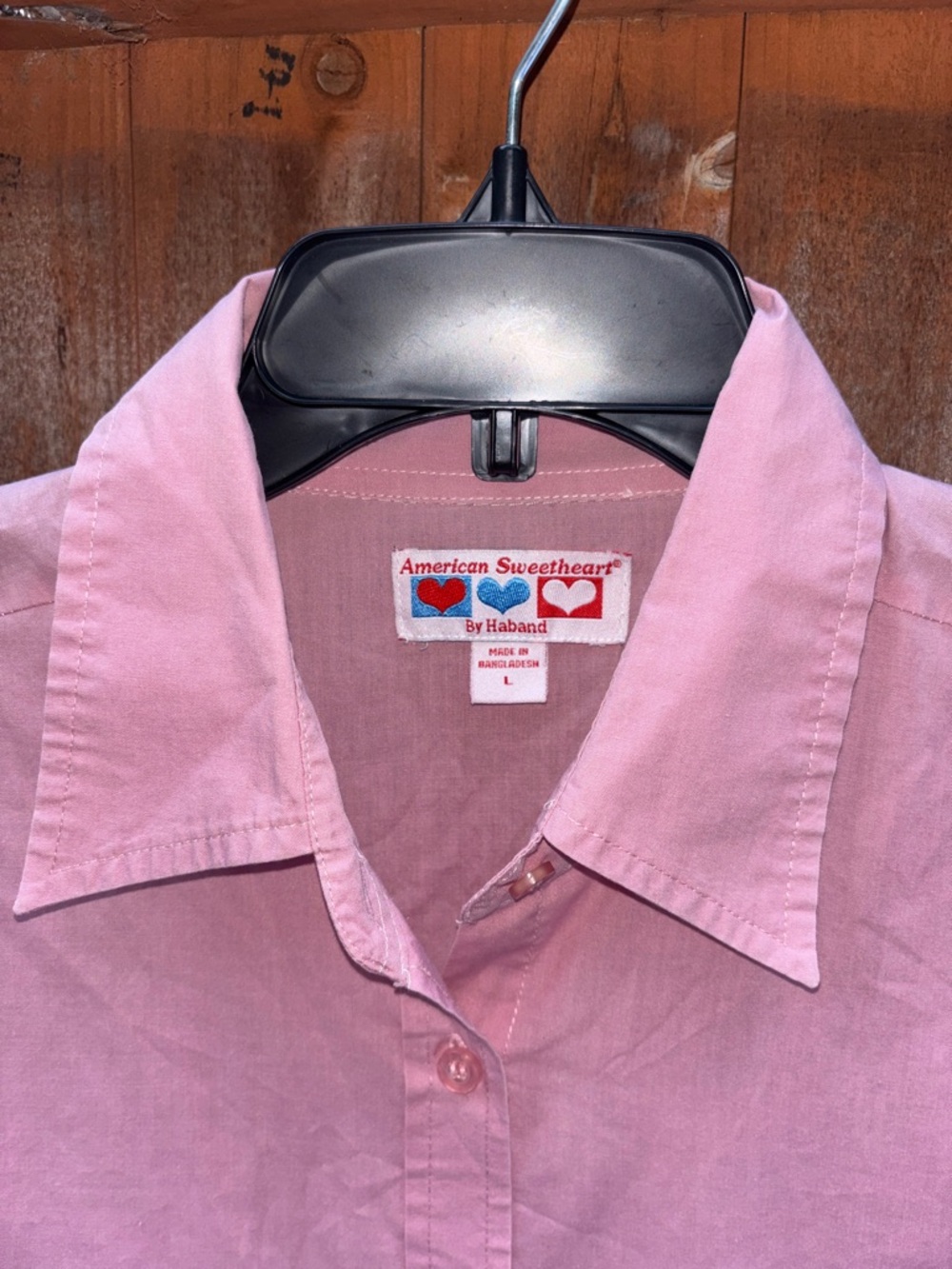Women's Classic Button-Front Long-Sleeve Shirt in Light Pink - Picture 4 of 8